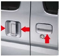 "Atrai Wagon" Genuine S321G S331G Door Handle Protection (Clear) Parts Genuine Daihatsu Parts Plating Options Accessories Supplies 