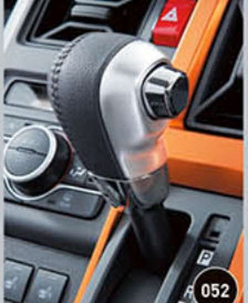 "Taft" Genuine LA900 LA910 Shift Knob Genuine Leather (Silver Bezel) Parts Genuine Daihatsu Parts Options Accessories Supplies 