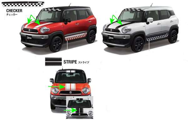 "Crosby" Genuine MN71S Hood Decal Parts Suzuki Genuine Parts Sticker Seal One Point Option Accessory Supplies 