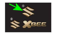 "Crosby" Genuine MN71S Emblem (Gold) Front Parts Genuine Suzuki Parts Dress Up One Point Option Accessories Supplies 