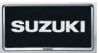 『ジムニーシエラ』 純正 JB74W ナンバープレートリム ブラックメッキ 1枚 パーツ スズキ純正部品 ナンバーフレーム ナンバーリム ナンバー枠 オプション アクセサリー 用品