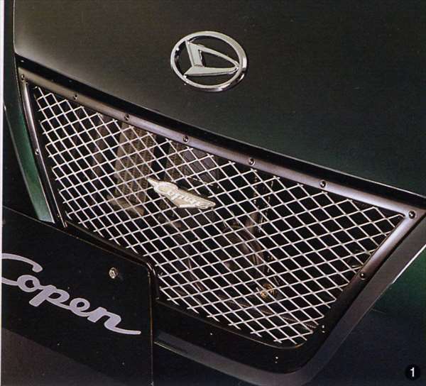 "Copen" genuine L880 front mesh grill parts Daihatsu genuine parts custom aero parts copen options accessories supplies 