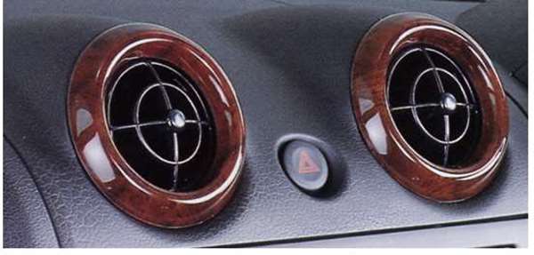 "Copen" Genuine L880 Wood-like Register Panel Parts Daihatsu Genuine Parts Wood Air Conditioner Louver Area Interior Panel Dress Up copen Options Accessories Supplies 