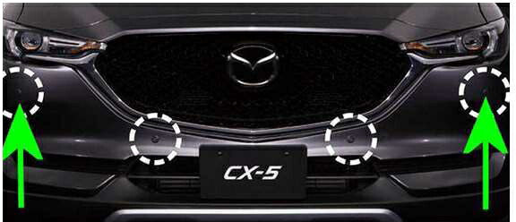 "CX-5" Genuine KFEP KF5P KF2P Sensor for parking sensor (additional front) (one only) *Mounting kit and bezel are sold separately *Two pieces are required for one car Parts Genuine Mazda parts Options Accessories Supplies 