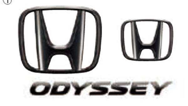 《奧德賽》正品 RC4 RC1 RC2 黑色徽章 2 H 標記 + ODYSSEY 徽章/黑鉻風格零件 正品本田零件 換裝 一點選項 配件用品