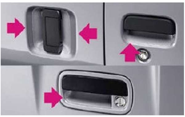 "Hijet Cargo" Genuine S321V S331V Door Handle Protection (Clear) Set of 7 pieces for 1 car Parts Genuine Daihatsu Parts Plating Options Accessories Supplies 