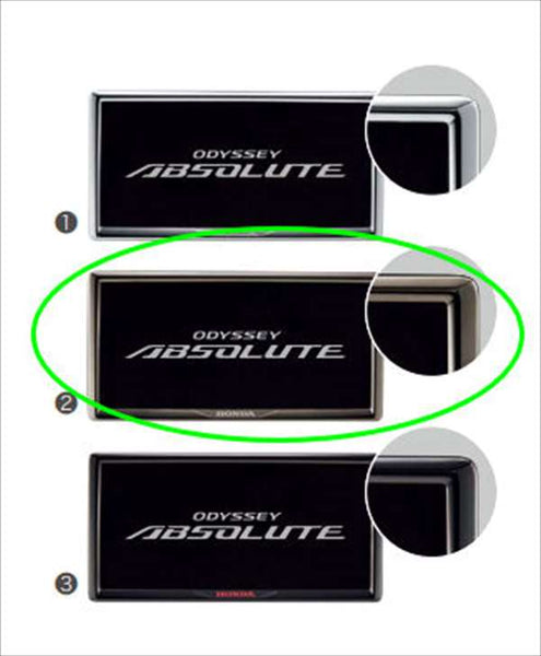 『オデッセイ』 純正 RC1 RC3 RC4 ライセンスフレーム ※ダーククロームメッキタイプ パーツ ホンダ純正部品 ナンバーフレーム ナンバーリム ナンバー枠 オプション アクセサリー 用品