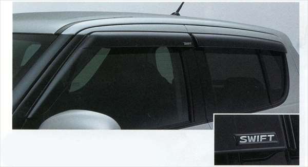 "Swift" Genuine ZC72S Door Visor Set for 1 Car (4 Pieces) Parts Genuine Suzuki Parts Side Visor Rain Cover Rain Cover Swift Options Accessories Supplies 