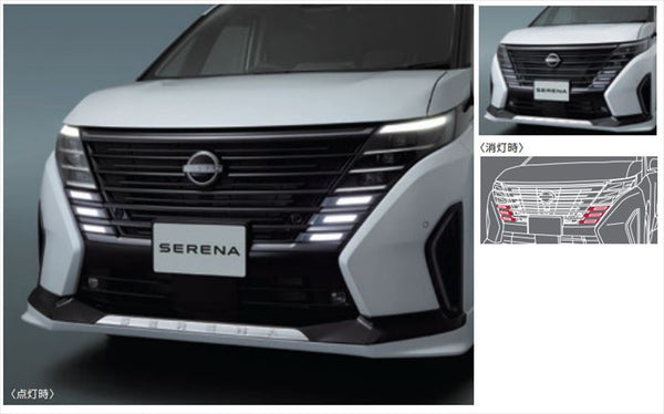 「Serena」正品 C28 FC28 GC28 GFC28 NC28 FNC28 前格柵照明（白色 LED）零件 正品 Nissan 零件 客製化航空零件 選項 配件用品