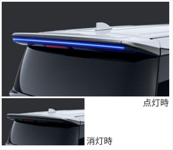 「Vellfire」正品AAHH40W TAHA40W AAHH45W TAHA45W MODELLISTA 發光車頂擾流板（煙鍍）白金白珍珠雲母零件豐田正品零件電鍍選項配件用品