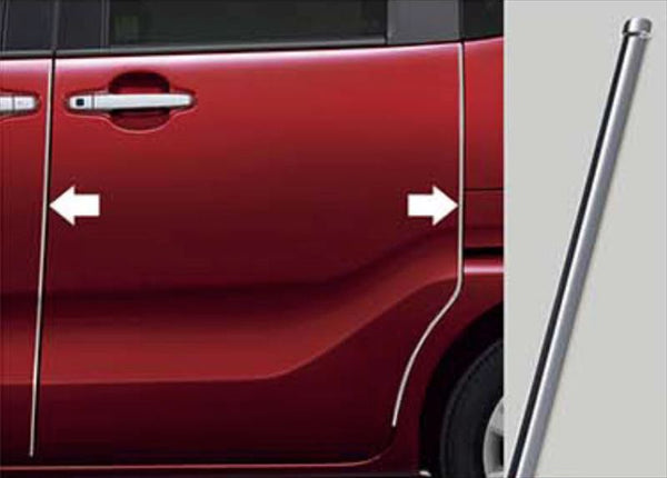 『タント カスタム』 純正 LA650S LA660S ドアエッジモール（メッキ調） ※1台分 パーツ ダイハツ純正部品 メッキ ドアモール 保護 ワンポイント オプション アクセサリー 用品