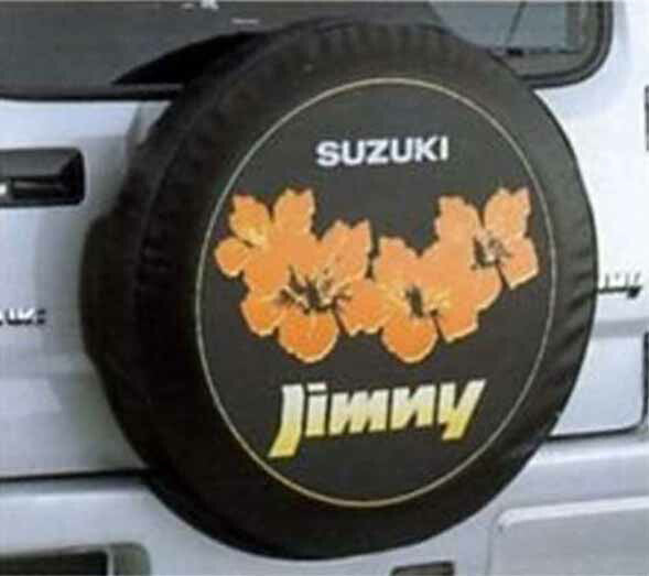 "Jimny" Genuine JB23 Spare Tire Cover (Hibiscus) Parts Suzuki Genuine Parts jimny Options Accessories Supplies 