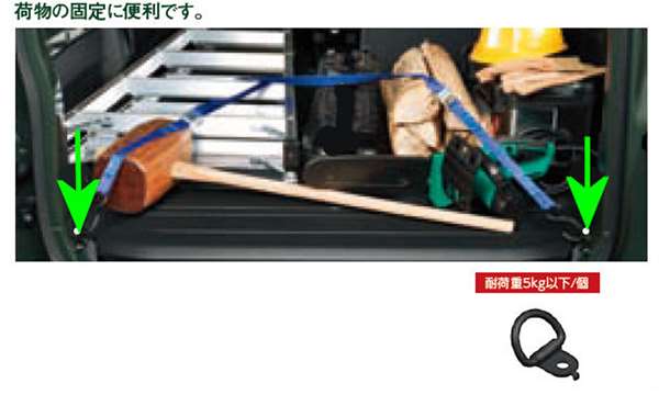 『ジムニー』 純正 JB64W 荷室フック パーツ スズキ純正部品 オプション アクセサリー 用品