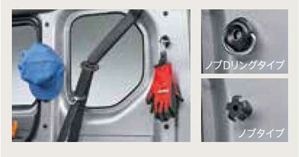 『N-VAN』 純正 ＪＪ1 JJ2 ユーティリティフック（ブラック／2個セット）ノブDリングタイプ パーツ ホンダ純正部品 固定 オプション アクセサリー 用品