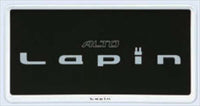 『ラパン』 純正 HE33S ナンバープレートリム ホワイト Lapinロゴ入り ※1枚からの販売 パーツ スズキ純正部品 ナンバーフレーム ナンバーリム ナンバー枠 オプション アクセサリー 用品