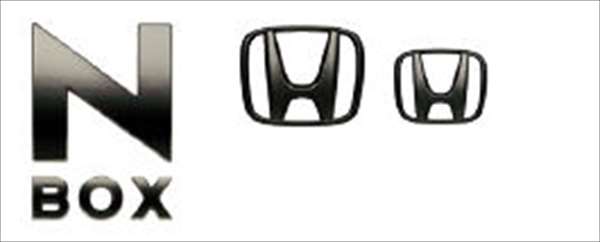 『N-BOX』 純正 JF3 JF4 ブラックエンブレム ※N-BOX用 Hマーク２個＋車名エンブレム／ブラッククローム パーツ ホンダ純正部品 ドレスアップ ワンポイント オプション アクセサリー 用品