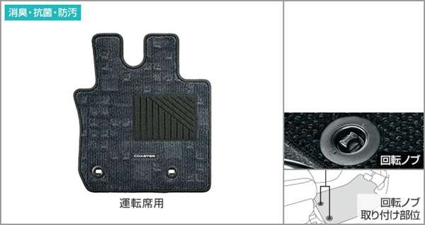 『コースター』 純正 XZB70 XZB60 XZB70V XZB60V フロアマット（運転席用） パーツ トヨタ純正部品 フロアカーペット カーマット カーペットマット オプション アクセサリー 用品