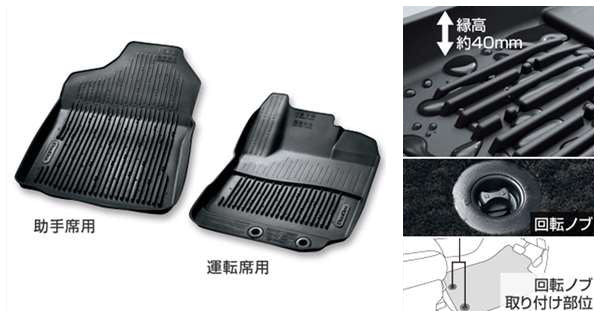 『プロボックス』 純正 NSP160V NCP160V NCP165V スノー・レジャー用フロアマット（縁高タイプ）（運転席・助手席） パーツ トヨタ純正部品 フロアカーペット カーマット カーペットマット オプション アクセサリー 用品