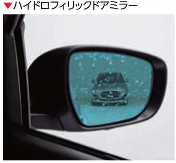 『スイフト』 純正 ZC43 ZC53 ZC83 ZD43 ZD53 ZD83 ハイドロフィリックドアミラー ※左右セット ※ブルー ヒーテッドドアミラー付車用 パーツ スズキ純正部品 水滴 視界 ブルー オプション アクセサリー 用品