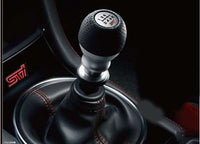 “WRX STI”正品 VAB STI 換檔旋鈕 (6MT) 鋁製和真皮零件 正品斯巴魯零件 客製化運動選擇旋鈕選項 配件用品