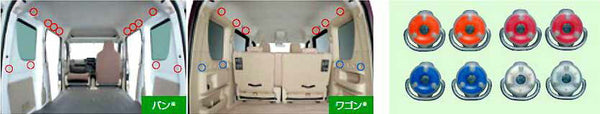 “NV100 Clipper/NV100 Clipper Rio”正品 DR17V 實用著色掛鉤 2 件套正品 Nissan 零件選項配件用品
