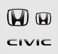 『CIVIC ハッチバック』 純正 FK7 ブラックエンブレム ※Hマーク２個＋車名エンブレム パーツ ホンダ純正部品 ドレスアップ ワンポイント オプション アクセサリー 用品